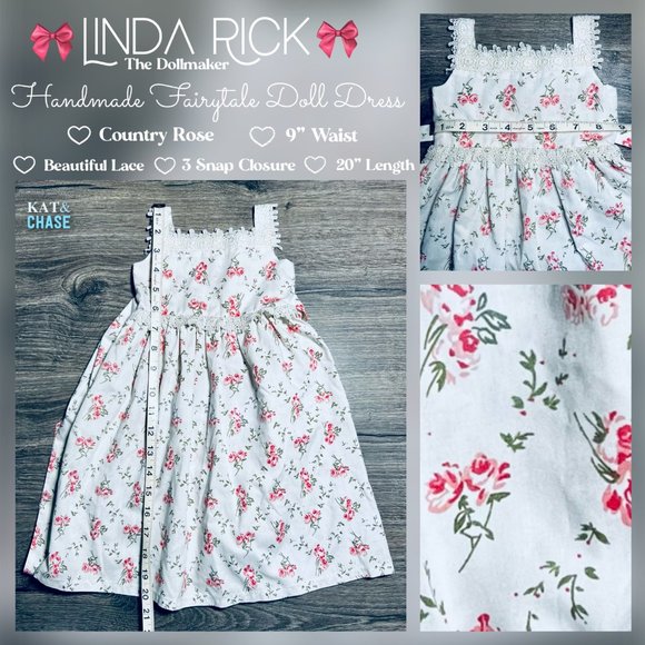 Linda Rick Dresses Linda Rick Dollmaker 2 White Fairytale Rose